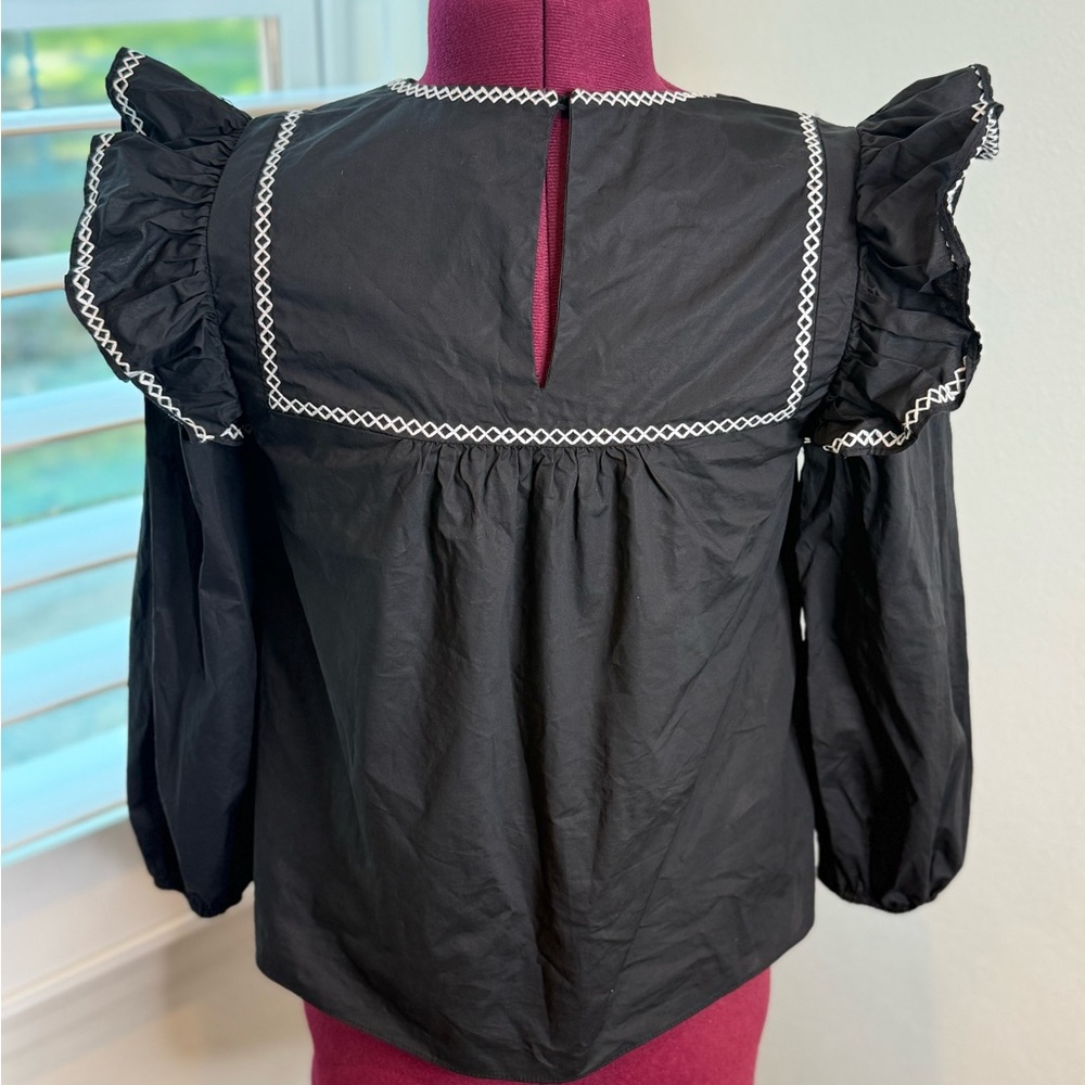 English Factory Embroidered Ruffle Balloon Top at NORDSTROMS NOW! - Picture 7 of 8